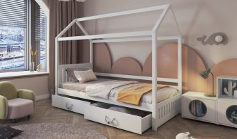 ROZALIA łóżko 1 osobowe – domek