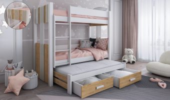 ARTEN III łóżko 3 osobowe piętrowe